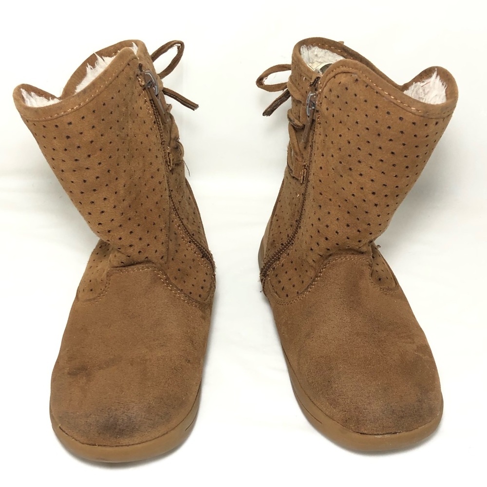 CRB GIRL BOOTS Suede SIZE 10M Side Zippier